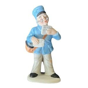 Vintage 1990 Lefton Colonial Village Mailman Frank Pendergast‎ #07776